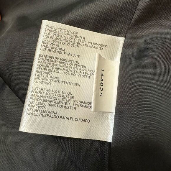 Michael Kors Quilted Nylon Puffer Coat Jacket Neoprene Sleeves Women’s Large - Picture 12 of 13